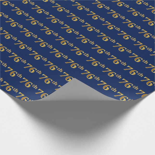 Blue, Imitate Gold 76. (76.-6.) Veranstaltung Geschenkpapier (Ecke)
