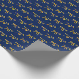 Blue, Imitate Gold 76. (76.-6.) Veranstaltung Geschenkpapier