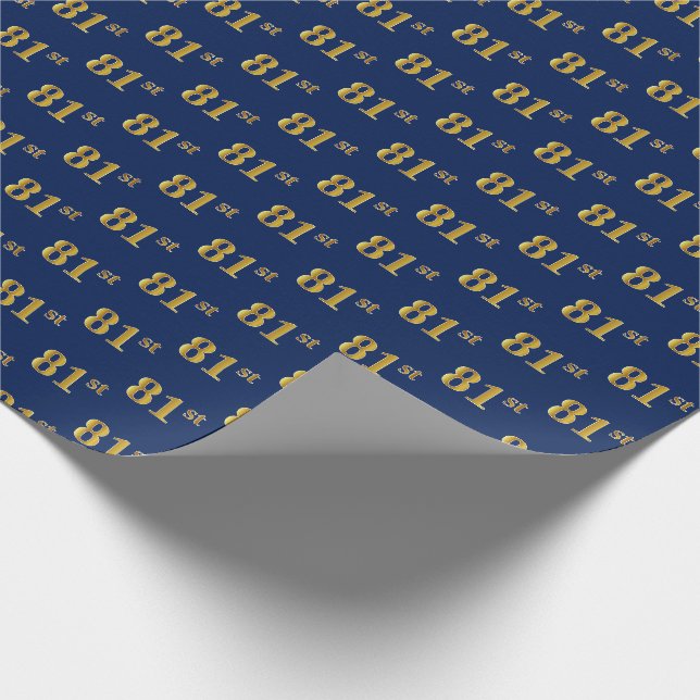 Blue, Imitate Gold 81. (81.) Event Geschenkpapier (Ecke)