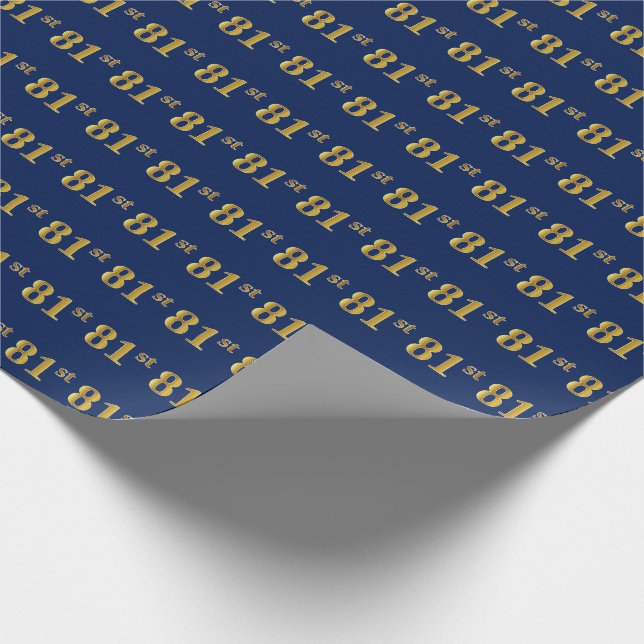 Blue, Imitate Gold 81. (81.) Event Geschenkpapier (Ecke)