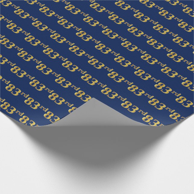 Blue, Imitate Gold 83. (83.) Event Geschenkpapier (Ecke)