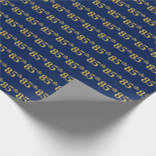 Blue, Imitate Gold 85. (85.) Event Geschenkpapier