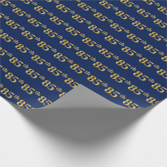 Blue, Imitate Gold 85. (85.) Event Geschenkpapier (Ecke)