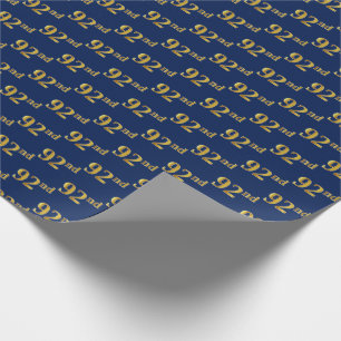 Blue, Imitate Gold 92. (Neunundneunzigste) Veranst Geschenkpapier