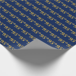 Blue, Imitate Gold 95. (fünfundneunzigste) Veranst Geschenkpapier
