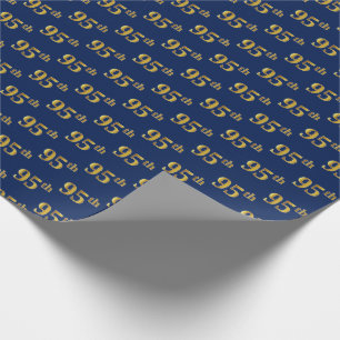 Blue, Imitate Gold 95. (fünfundneunzigste) Veranst Geschenkpapier