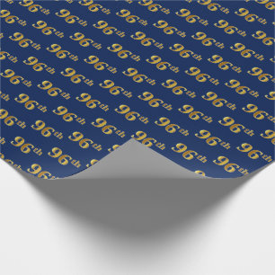 Blue, Imitate Gold 96. (Sechsundneunzigste) Verans Geschenkpapier