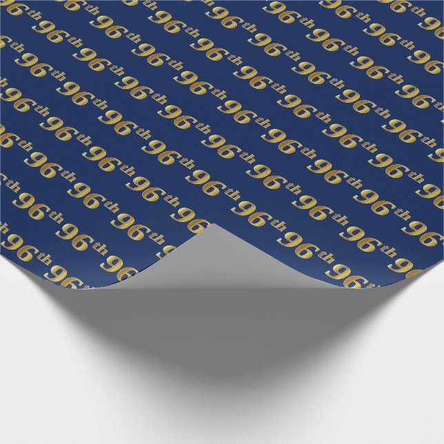 Blue, Imitate Gold 96. (Sechsundneunzigste) Verans Geschenkpapier (Ecke)