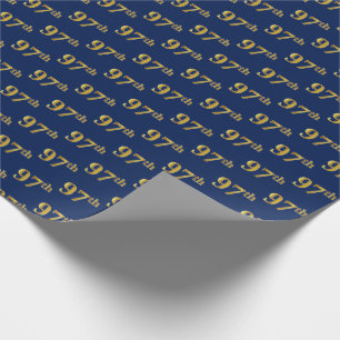 Blue, Imitate Gold 97. (siebenundneunzig) Event Geschenkpapier