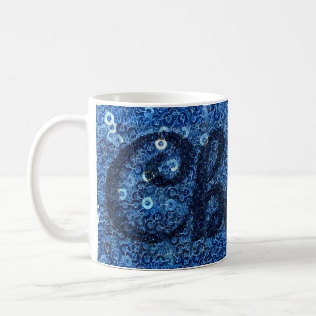 Blue Imitats Sequins Chef Kaffeezeremonie Tasse (Links)