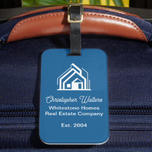 Blue Immobilienunternehmen Personalisierter Makler Gepäckanhänger
