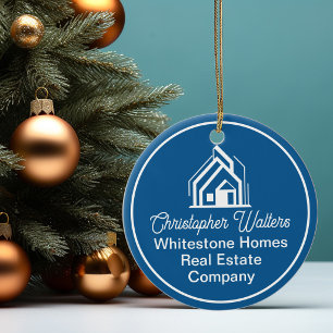 Blue Immobilienunternehmen Persönlicher Makler Keramik Ornament