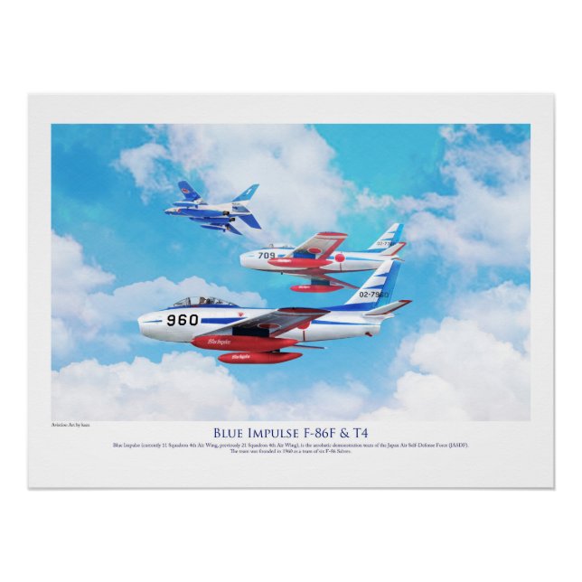 Blue Impulse  Japan Air Self-Defense Force (JASDF) Poster (Vorderseite)