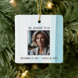 Blue in Love Memory Funeral Memorial Keramikornament