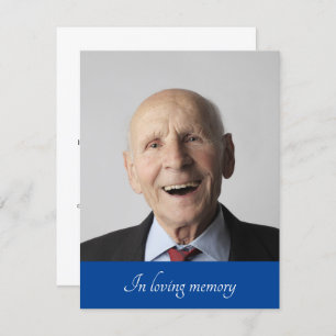 Blue in Love Memory - reduziertes Announcement-Fot Einladung