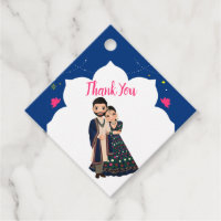 Blue Indian Design border Gevor Tags