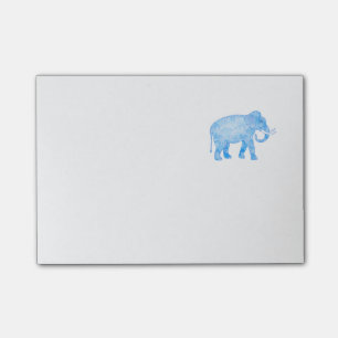 Blue Indian Elephant mit Extravagantem Muster Post-it Klebezettel