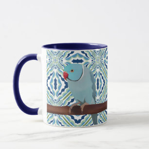 Blue Indian Ringneck Parakeet Tasse