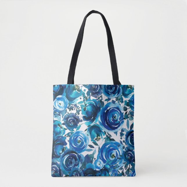 Blue Indigo Floral Blume Elegantes Shabby Chic (Vorderseite)