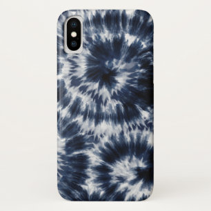 Blue Indigo Shibori Gefärbte Krawatte Case-Mate iPhone Hülle