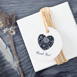 Blue Indigo Wildblumen Hochzeit Vielen Dank Geschenkanhänger