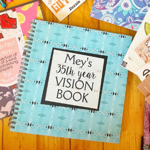 Blue Individuelle Name Birthday Vision Book Notizbuch