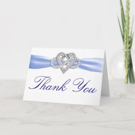 Blue Infinity Heart Dankeschön Card Dankeskarte