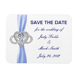 Blue Infinity Heart Save the Date Magnet