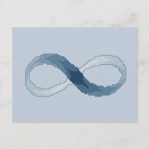 Blue Infinity Postcard Postkarte