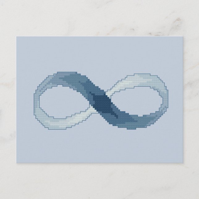 Blue Infinity Postcard Postkarte (Vorderseite)