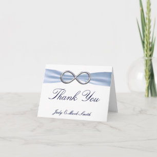 Blue Infinity Wedding Dankeschön Card Dankeskarte