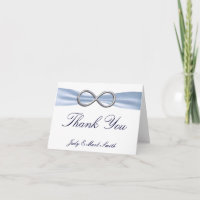 Blue Infinity Wedding Dankeschön Card