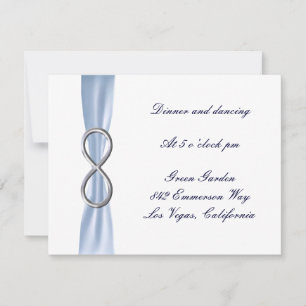 Blue Infinity Wedding Reception Card Einladung