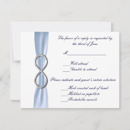 Blue Infinity Wedding Response Card RSVP Karte