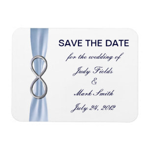 Blue Infinity Wedding Save the Date Magnet
