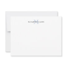 Blue Initial Mit Monogramm Couple Personalisiert