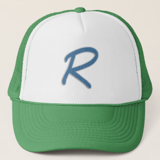 Blue Initial "R" Truckerkappe