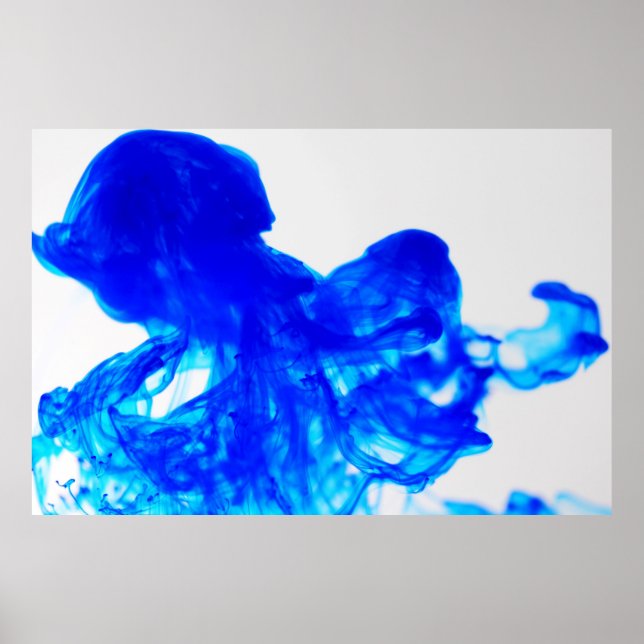 Blue Ink Drop Foto Poster 51x34 (Vorne)