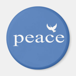 Blue Inspiration Peace Zitat Magnet