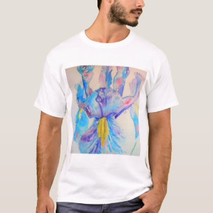 Blue Iris Art Blumengestalt T-Shirt