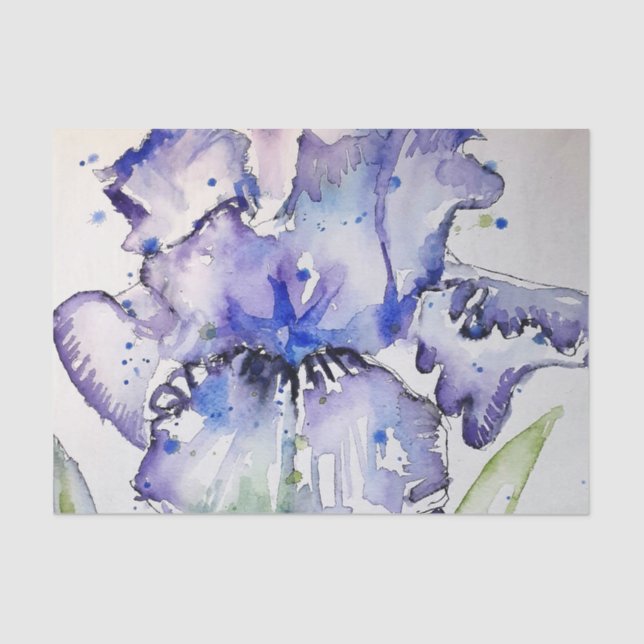 Blue Iris Blume Art Collection Seidenpapier (Vorderseite)