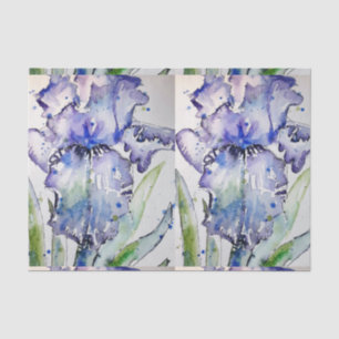 Blue Iris Blume Art Collection Seidenpapier