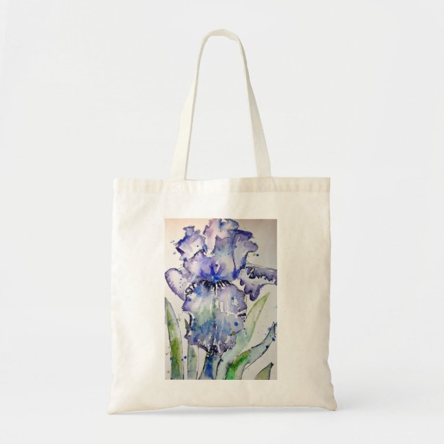 Blue Iris Blume Art Collection Tragetasche (Vorne)