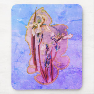 Blue Iris Blume Art  Mousepad