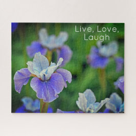 Blue Iris Blume Botanisches Fotorätsel Puzzle