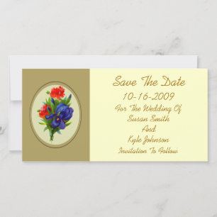 Blue Iris Blume Bouquet Wedding speichern das Datu Save The Date