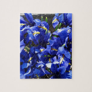 Blue Iris Blume im Garten Puzzle