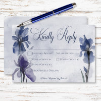 Blue Iris Blume Modernes Blue Wedning Dinner