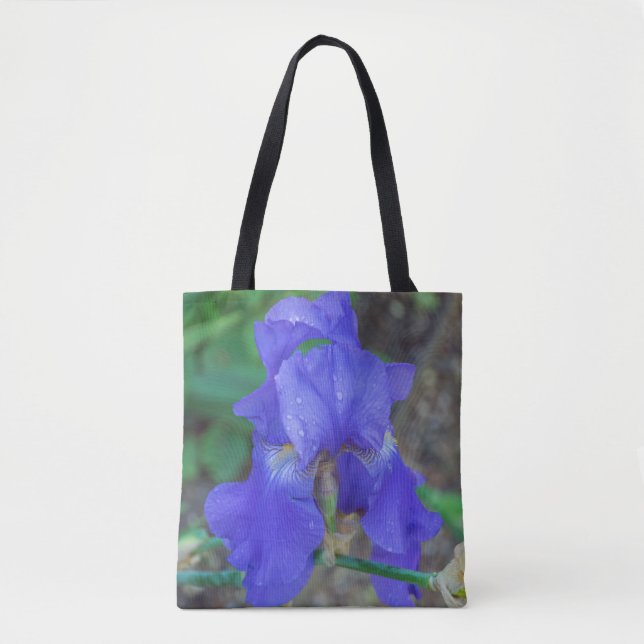 Blue Iris Blume Tote Beutel (Vorderseite)