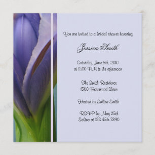Blue Iris Bridal Dusche Einladung